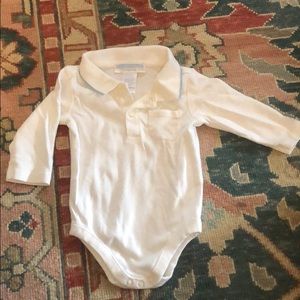 Janie and Jack White Collared Onesie Sz 0-3 mos